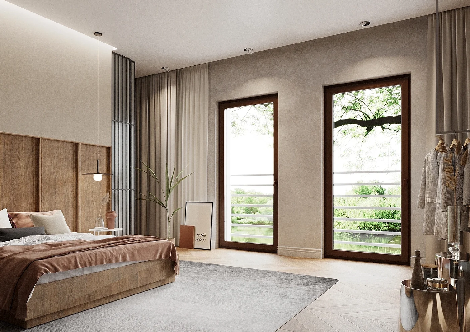 Cybulski Trockenbau - Bau und Fensterbauer - Schlafzimmerinterieur mit PVC-Fenster – modern, langlebig und energieeffizient